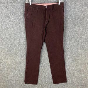 Mossimo Dutti Chino Pants Men's Size 32 Burgundy Adults Cotton Blend